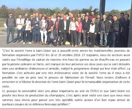 FORMATION APEV - Octobre 2018
